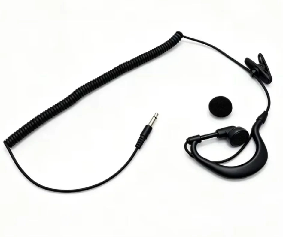 3.5mm Listen-Only Earpiece – Single Earbud with Rotating Designfor Walkie Talkie & Professional Use