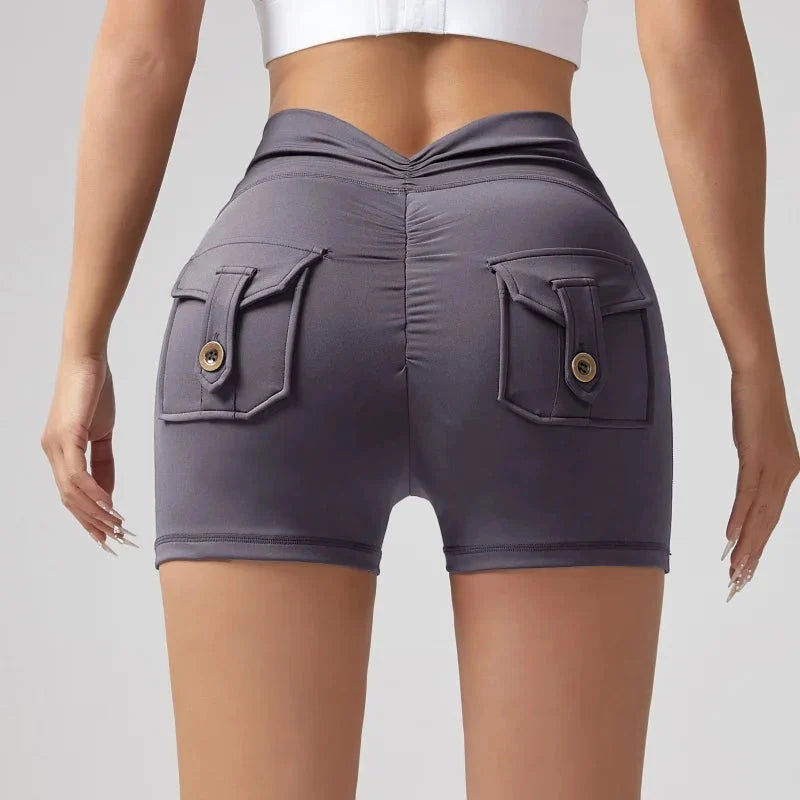 🍑 Wrinkled High-Waist Pocket Leggings for Women – Sculpted Style & Everyday Comfort