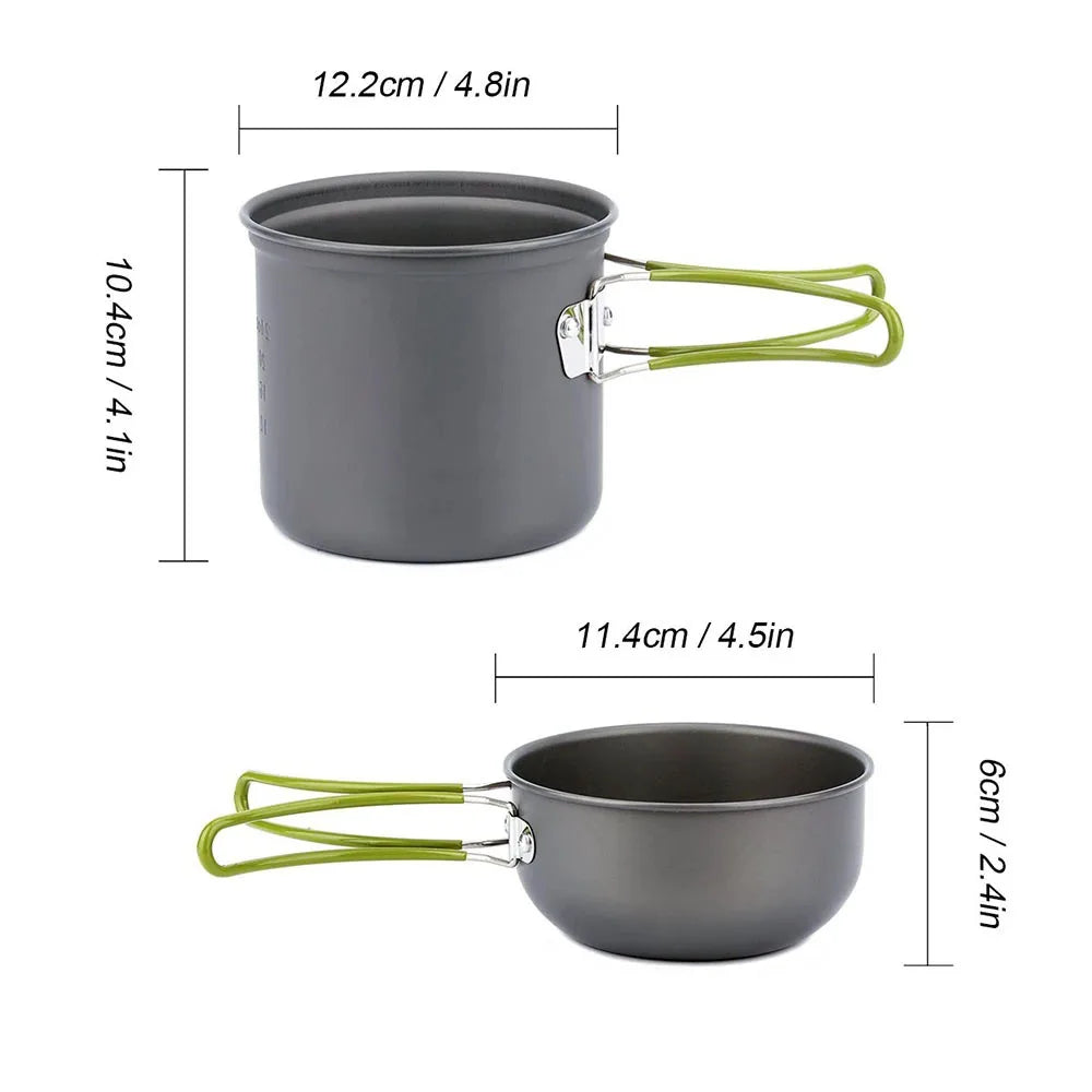 Ultralight Camping Cookware Mess Kit – Outdoor Cooking Made Easy