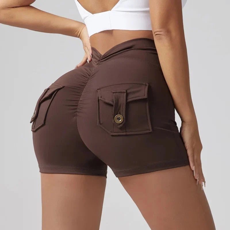 🍑 Wrinkled High-Waist Pocket Leggings for Women – Sculpted Style & Everyday Comfort