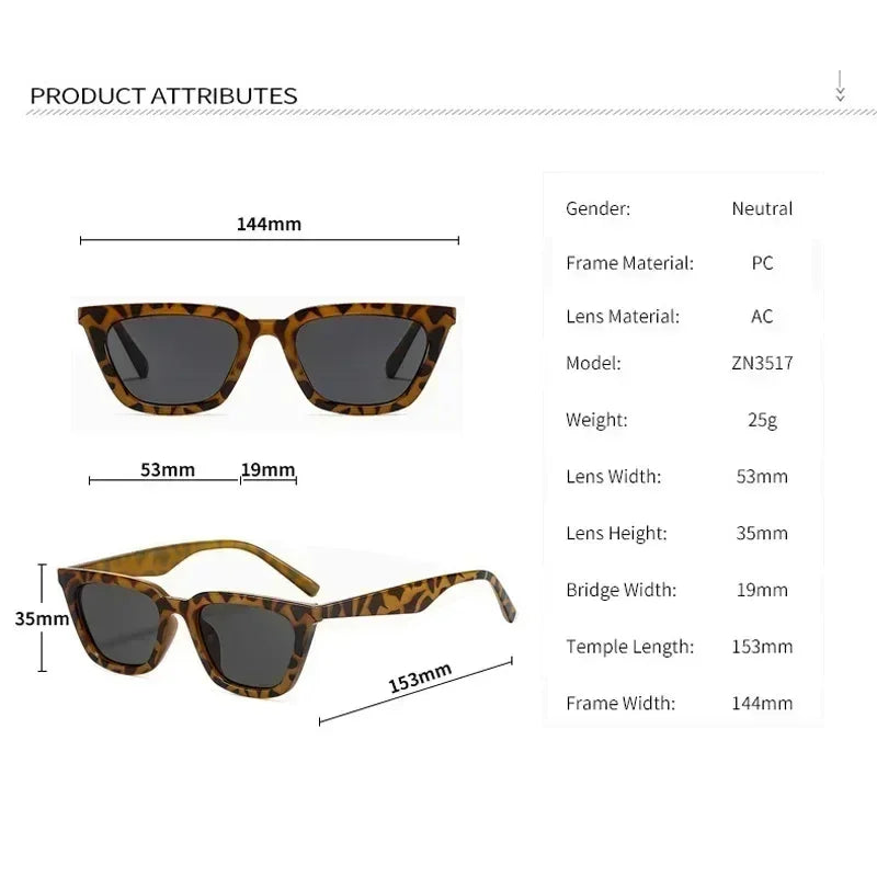 Classic Black Vintage Cat Eye Sunglasses Women Brand Designer Simplicity Elegant Small Frame Sun Glasses Men Trend Eyewear UV400