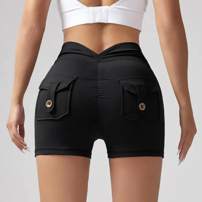 🍑 Wrinkled High-Waist Pocket Leggings for Women – Sculpted Style & Everyday Comfort
