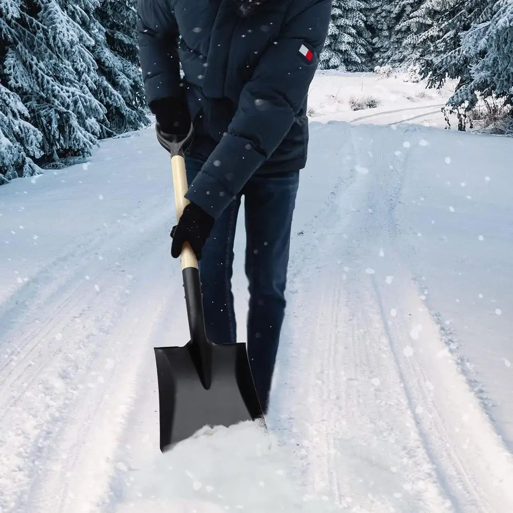 D-Handle Shovel with Steel Blade & Solid Wood Handle