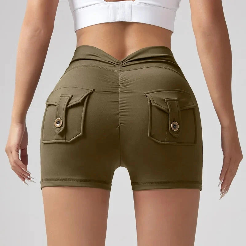 🍑 Wrinkled High-Waist Pocket Leggings for Women – Sculpted Style & Everyday Comfort