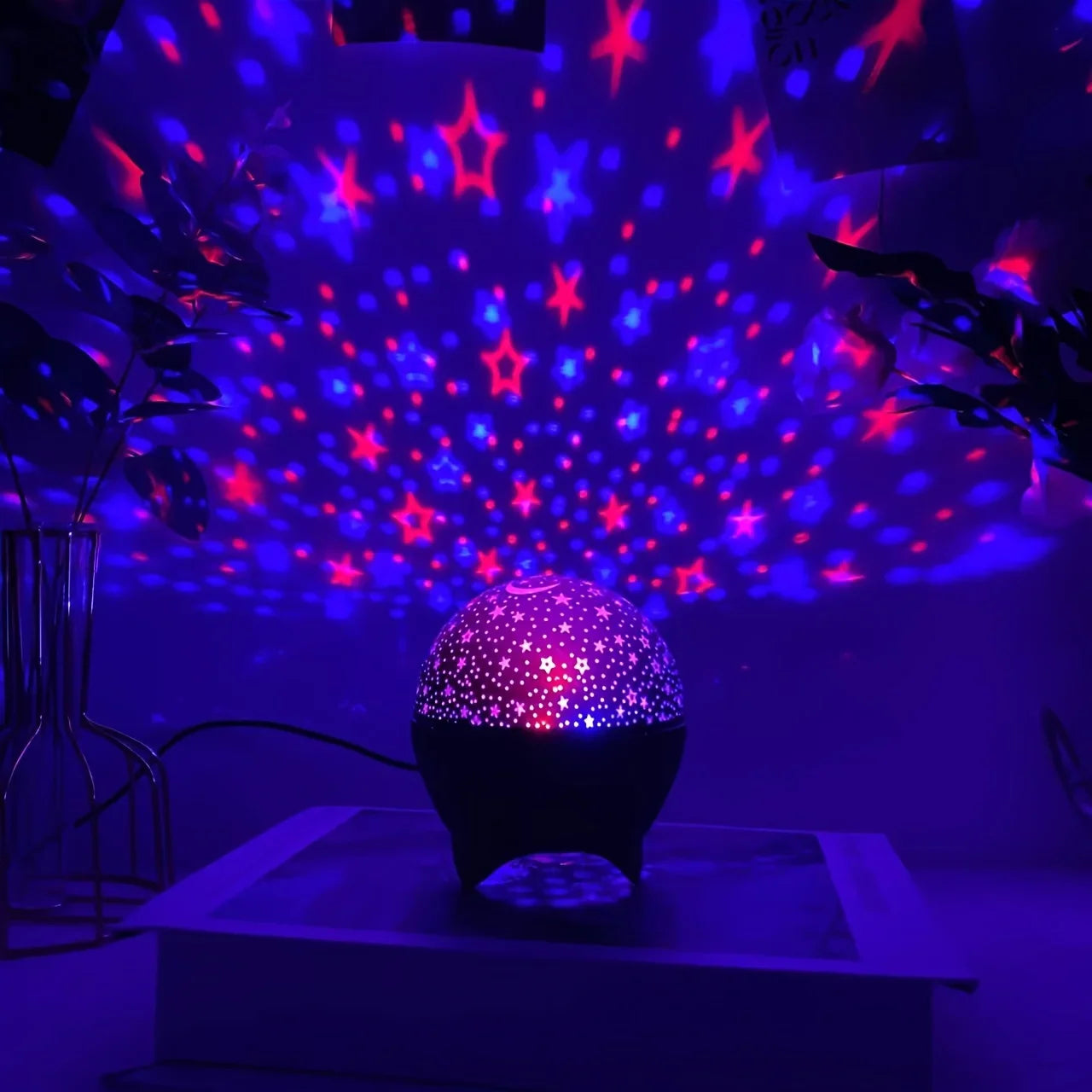 🌙 LED Night Light Star Projector – Starry Sky Galaxy Moon Lamp