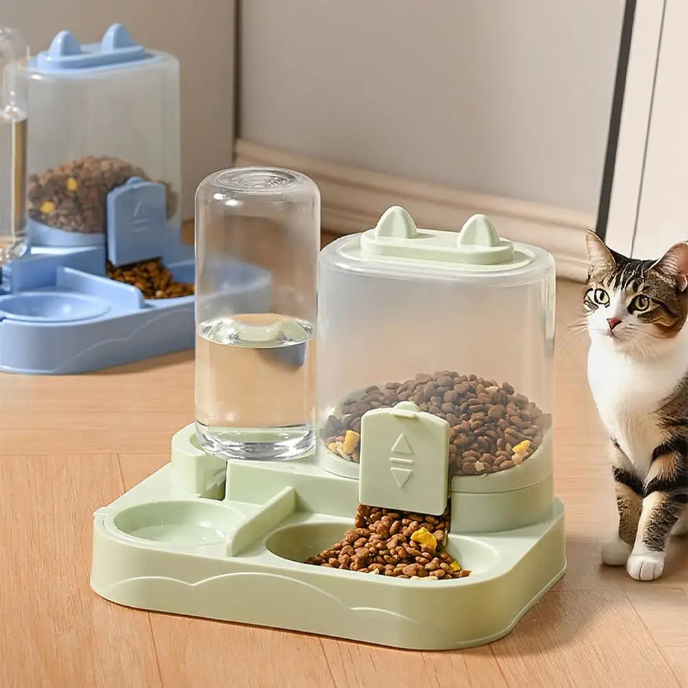 Automatic Cat/Dog Feeder And Waterer All-in-One Pet Food Water Dispenser Large Capacity Food Storage Dispenser Pet Supplies