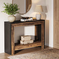Tribesigns Rustic Wood Console Table with Storage
