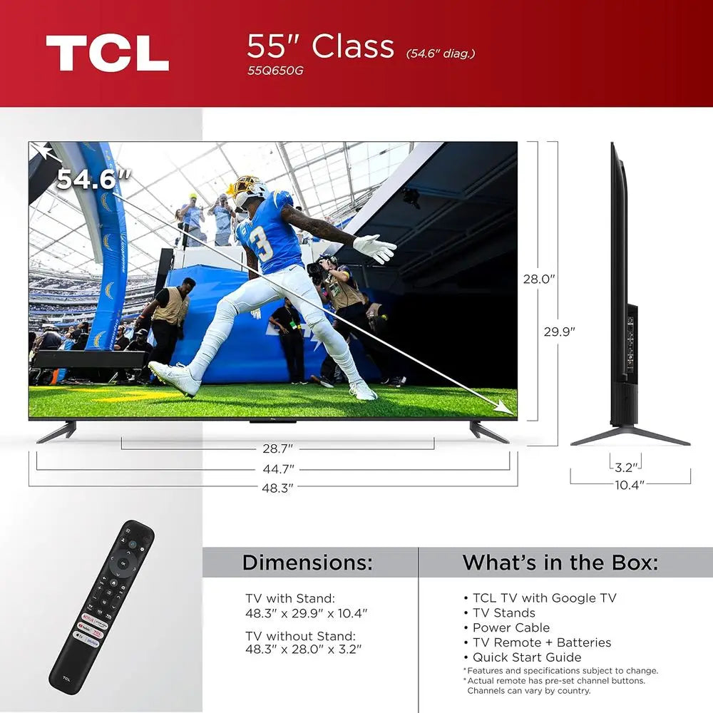 Q6 QLED 4K Smart TV with Google TV, Dolby Atmos & HDR Pro