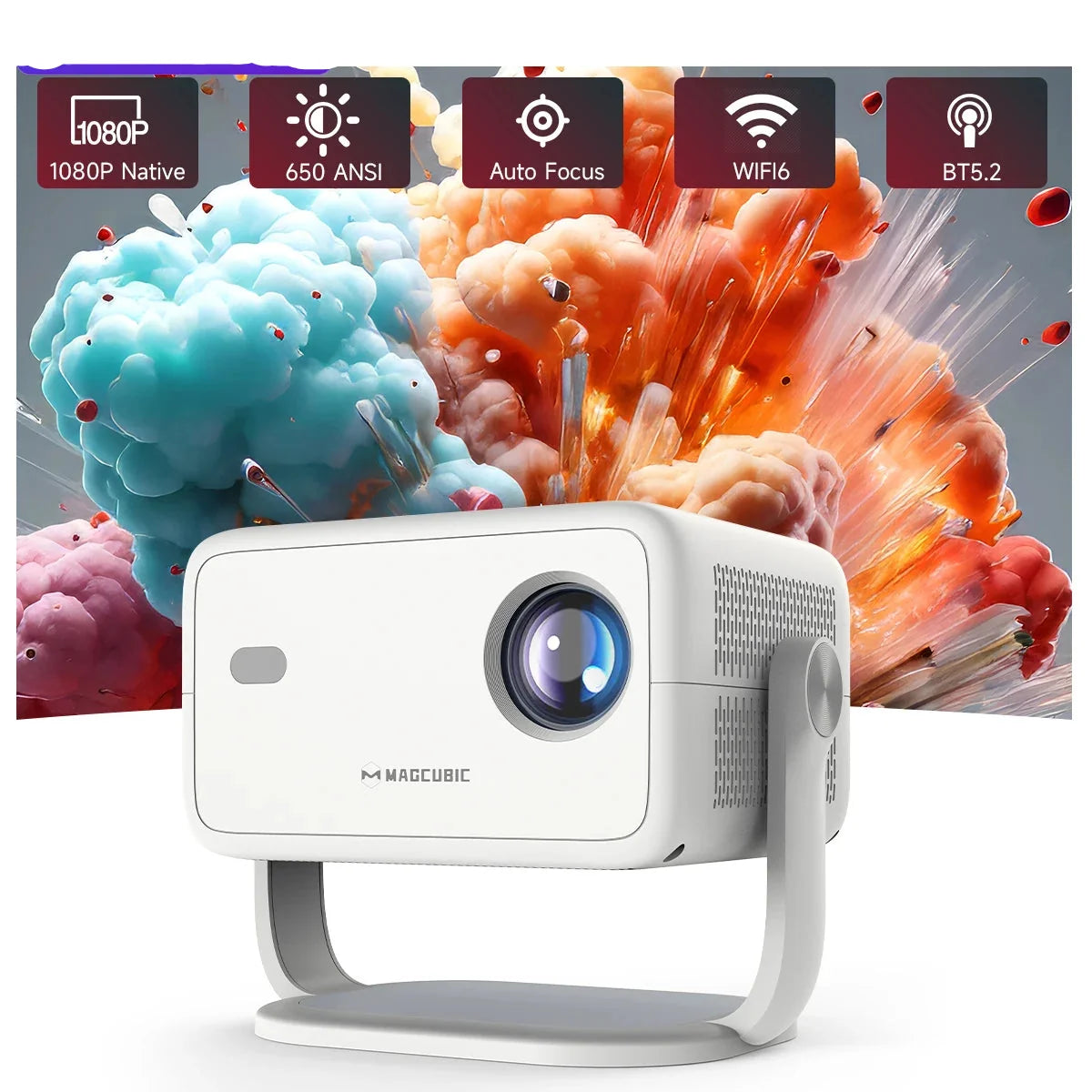 🎬 4K Portable Projector with Auto Focus – Big-Screen Entertainment Anywhere