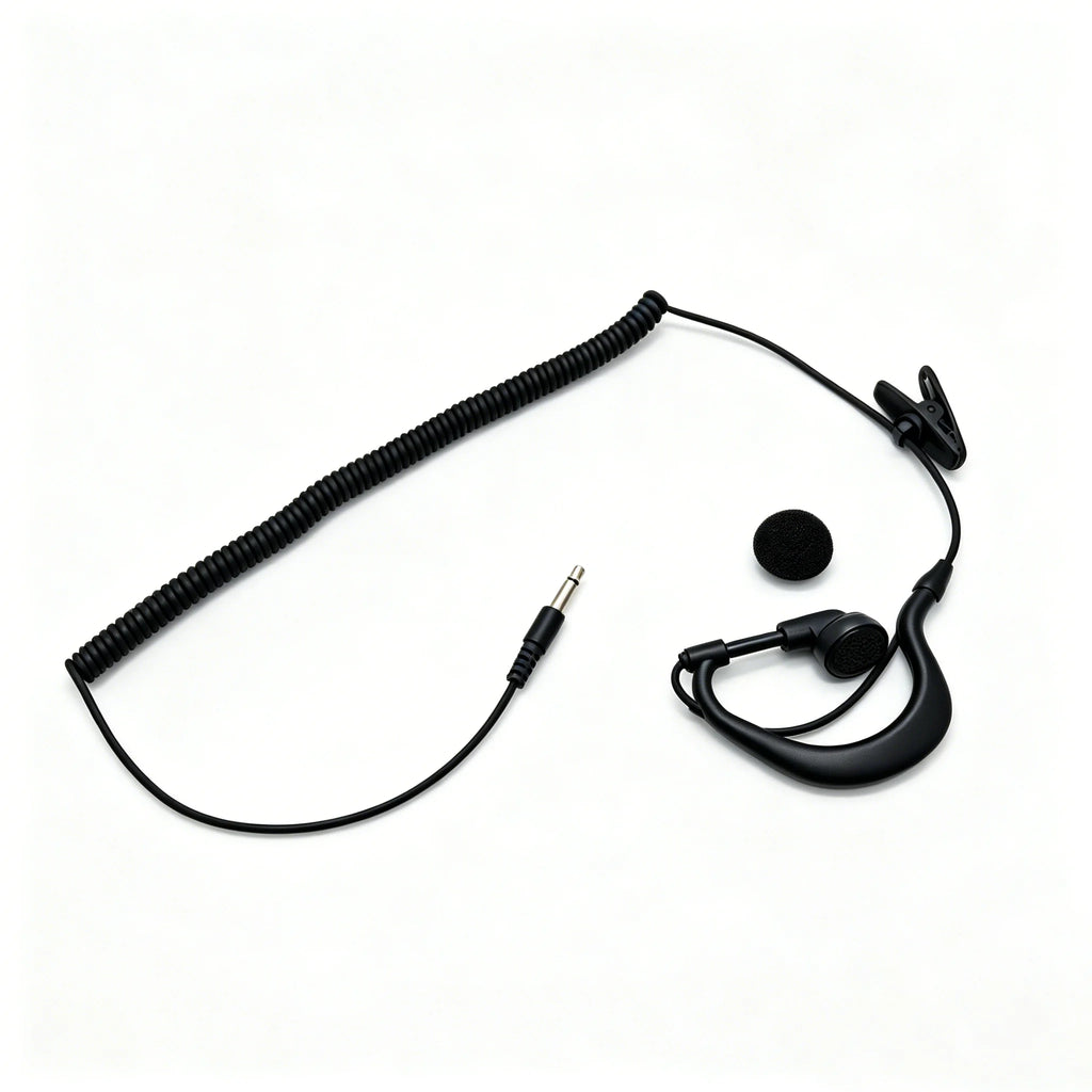 3.5mm Listen-Only Earpiece – Single Earbud with Rotating Designfor Walkie Talkie & Professional Use
