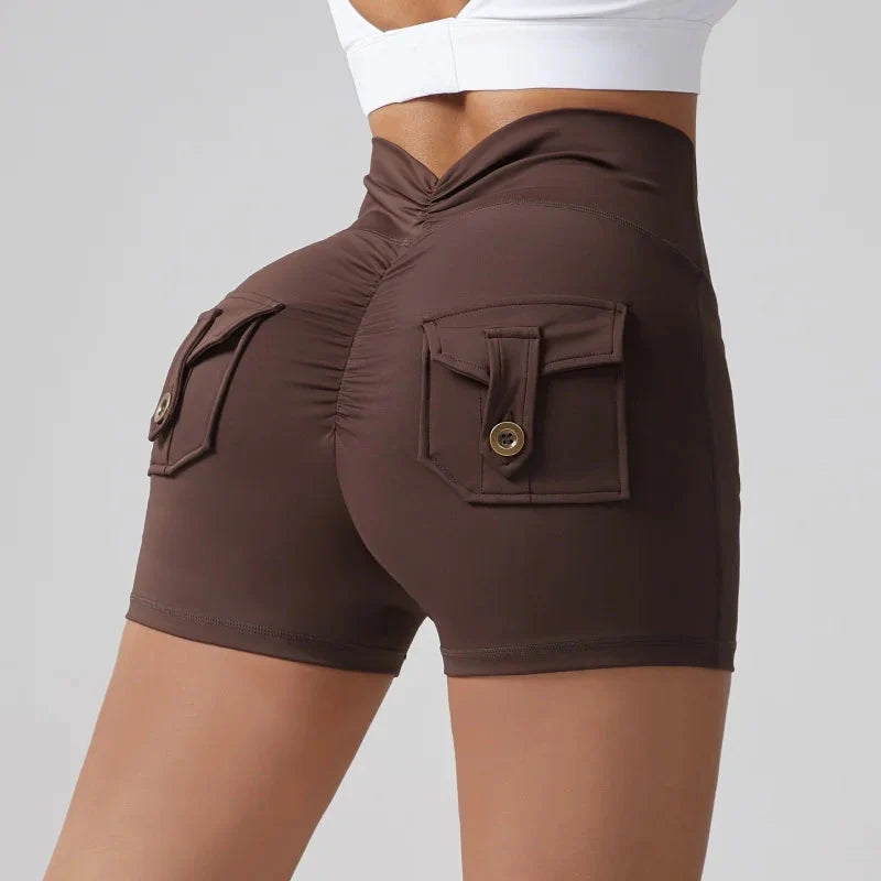 🍑 Wrinkled High-Waist Pocket Leggings for Women – Sculpted Style & Everyday Comfort