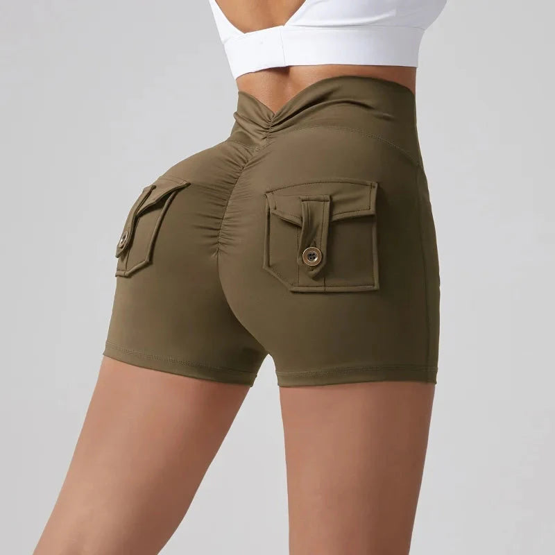 🍑 Wrinkled High-Waist Pocket Leggings for Women – Sculpted Style & Everyday Comfort