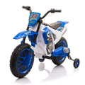 TOBBI 12V Electric Kids Ride-On Dirt Bike with Training Wheels