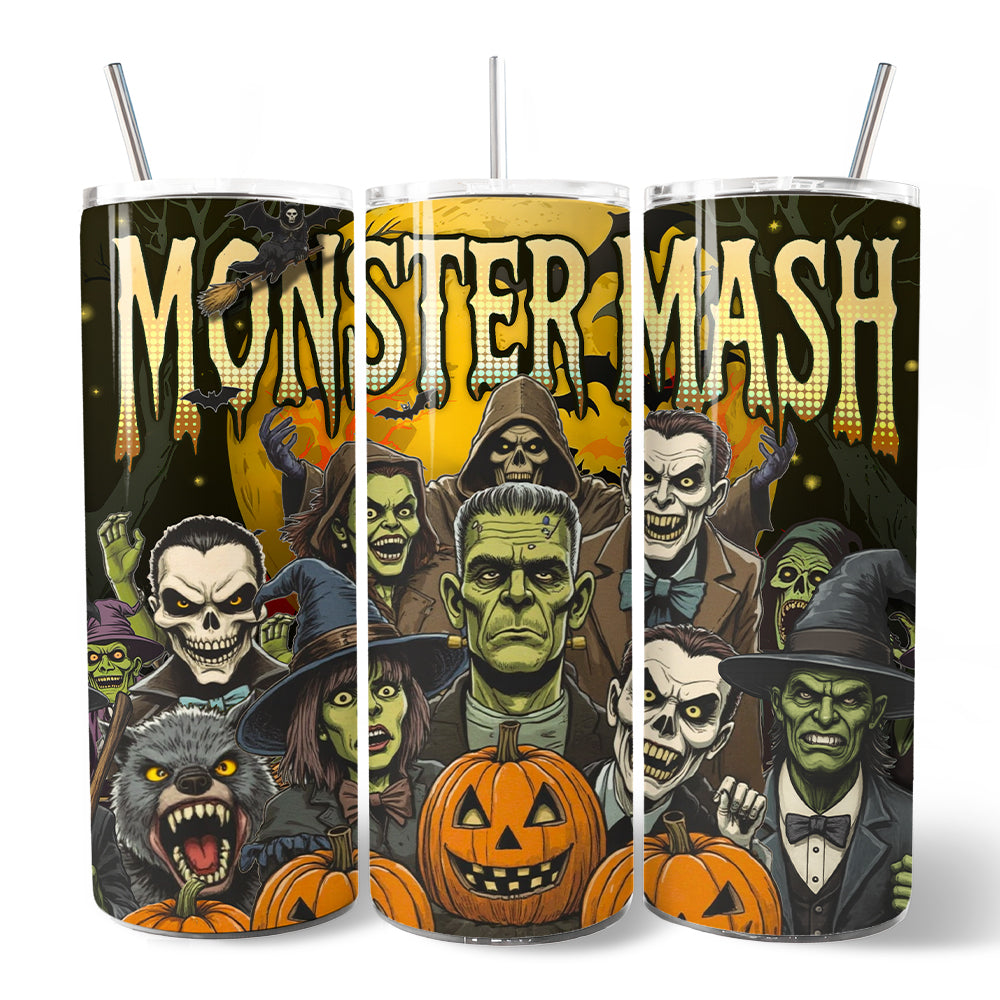 👻🎃 Monster Mash Horror 20oz Personalized Tumbler 🖤
