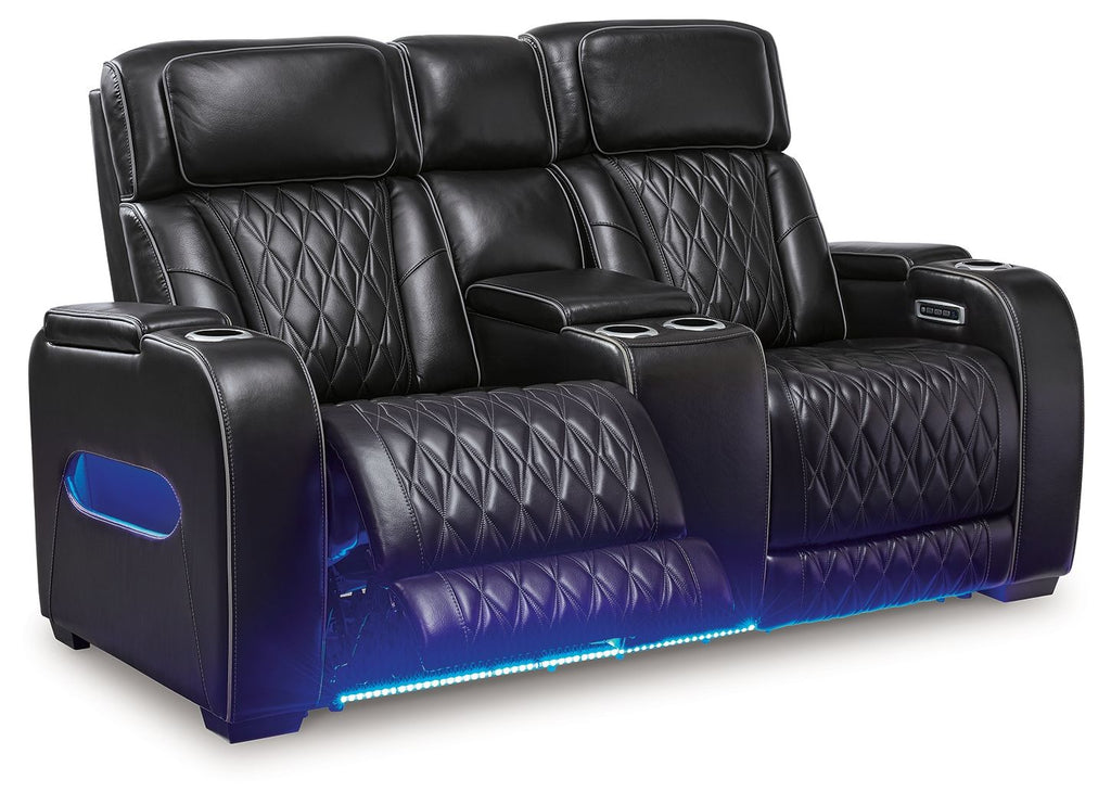 Boyington Power Reclining Loveseat with Console & Adjustable Headrests
