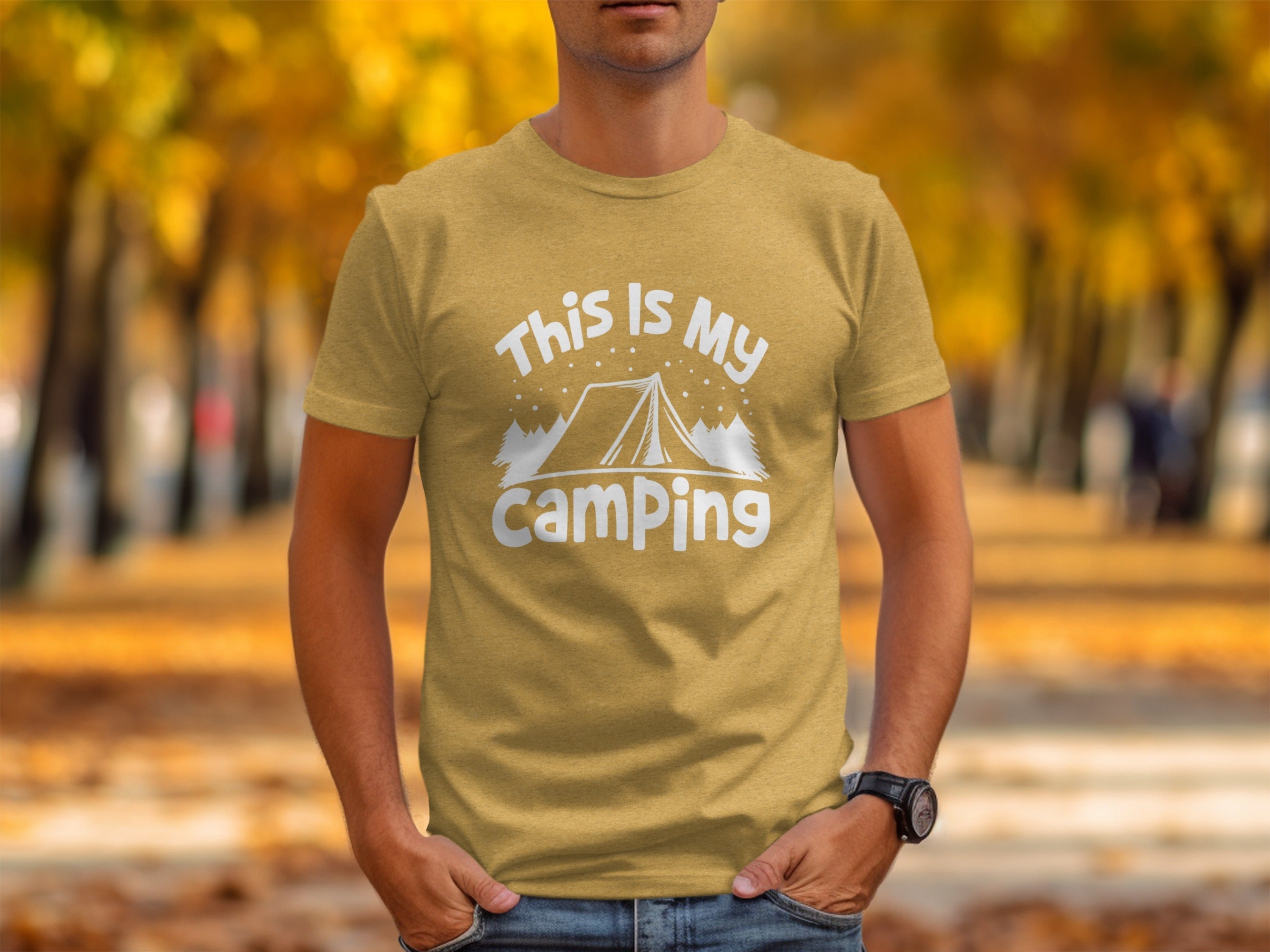 This Is My Camping Tent Outdoor Adventure Graphic T-Shirt