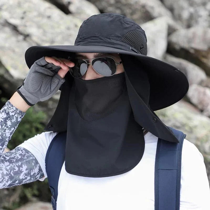 UV Protection Sun Hat – Fishing & Hiking Cap with Neck Flap