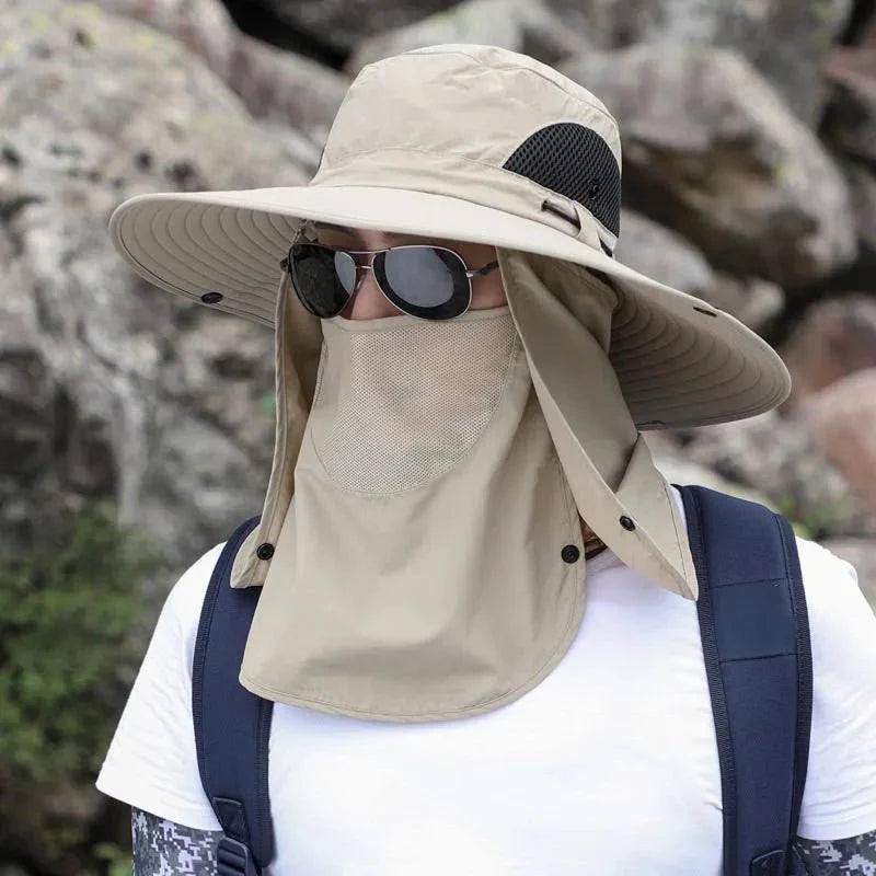 UV Protection Sun Hat – Fishing & Hiking Cap with Neck Flap