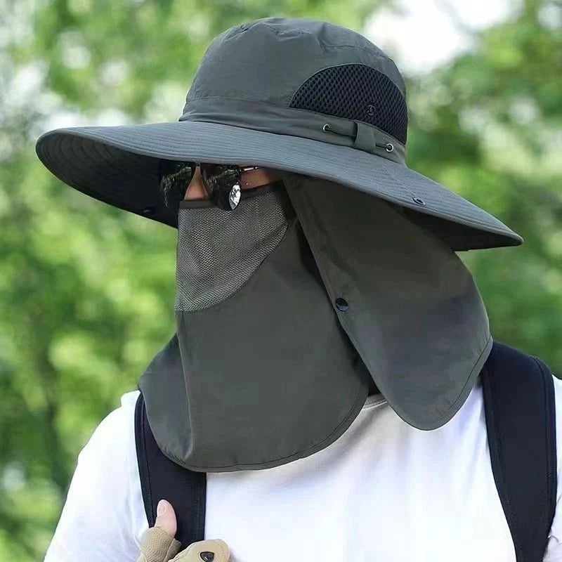 UV Protection Sun Hat – Fishing & Hiking Cap with Neck Flap