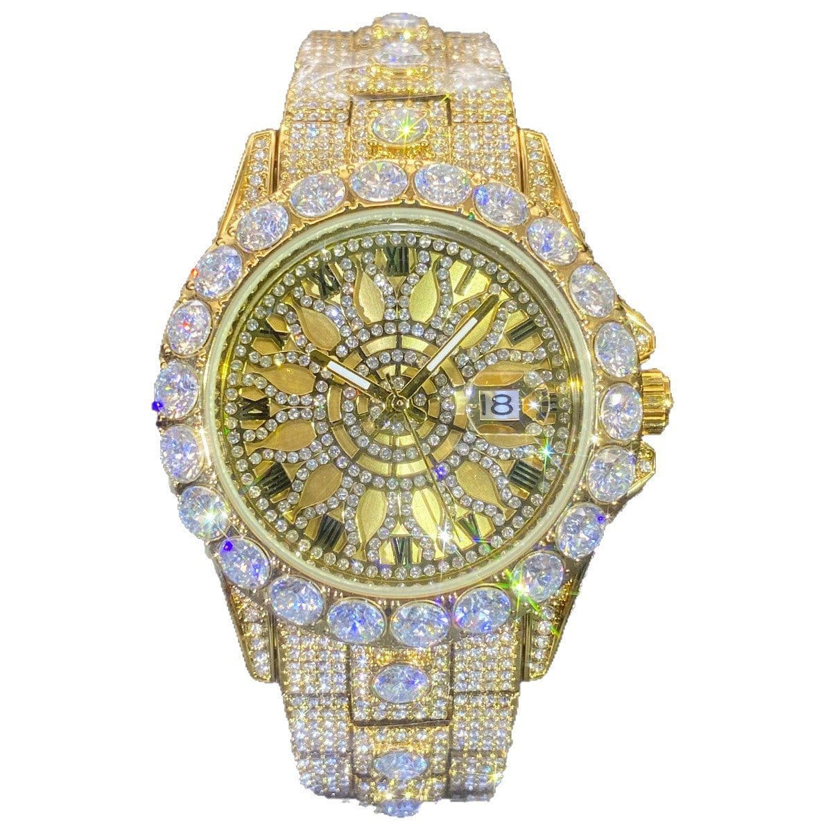 Men's Diamond-Encrusted Hip-Hop Watch – Luxury Style That Commands Attention