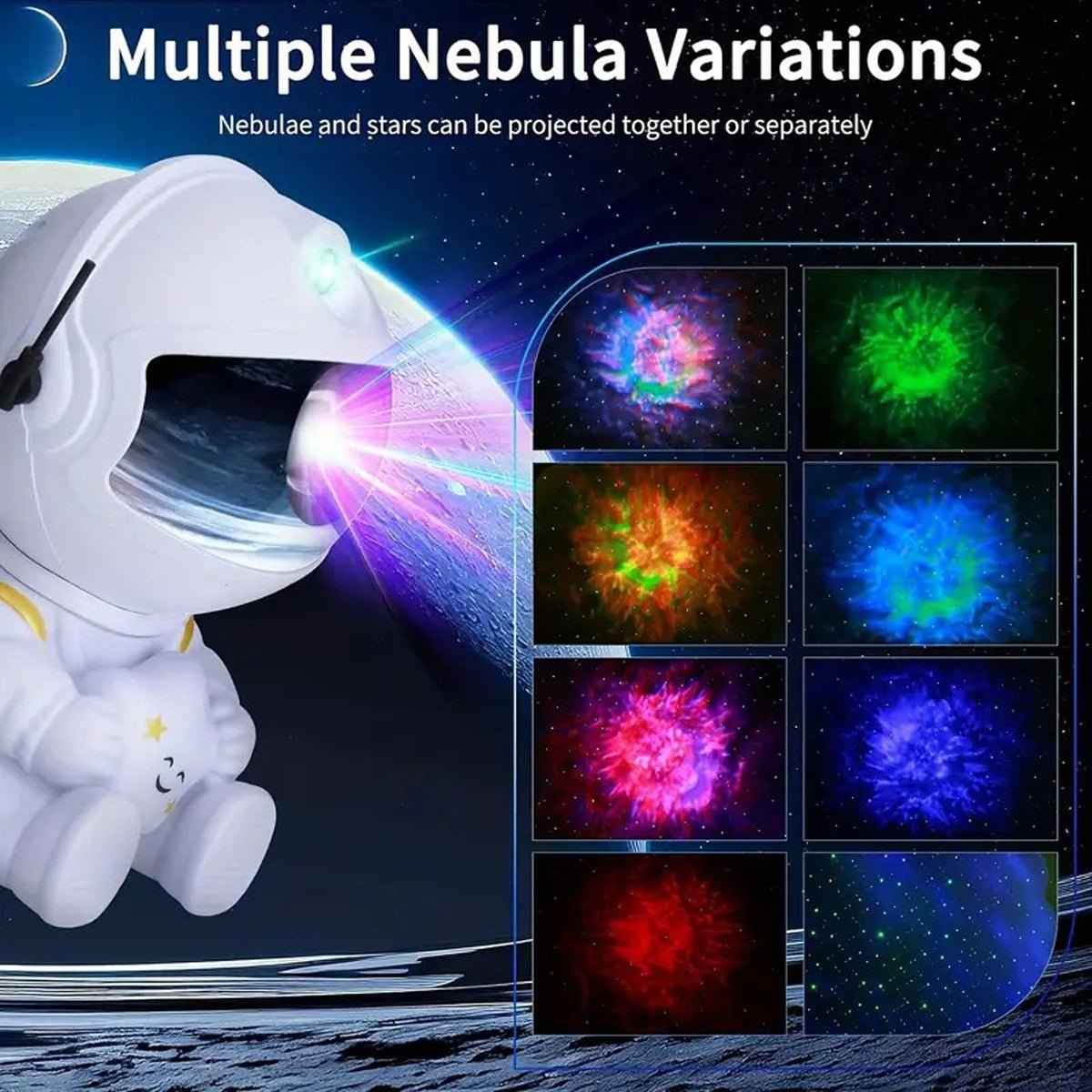 🚀 Astronaut Galaxy Projector Starry Night Light