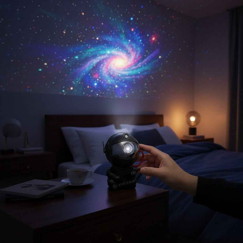 🚀 Astronaut Galaxy Projector Starry Night Light