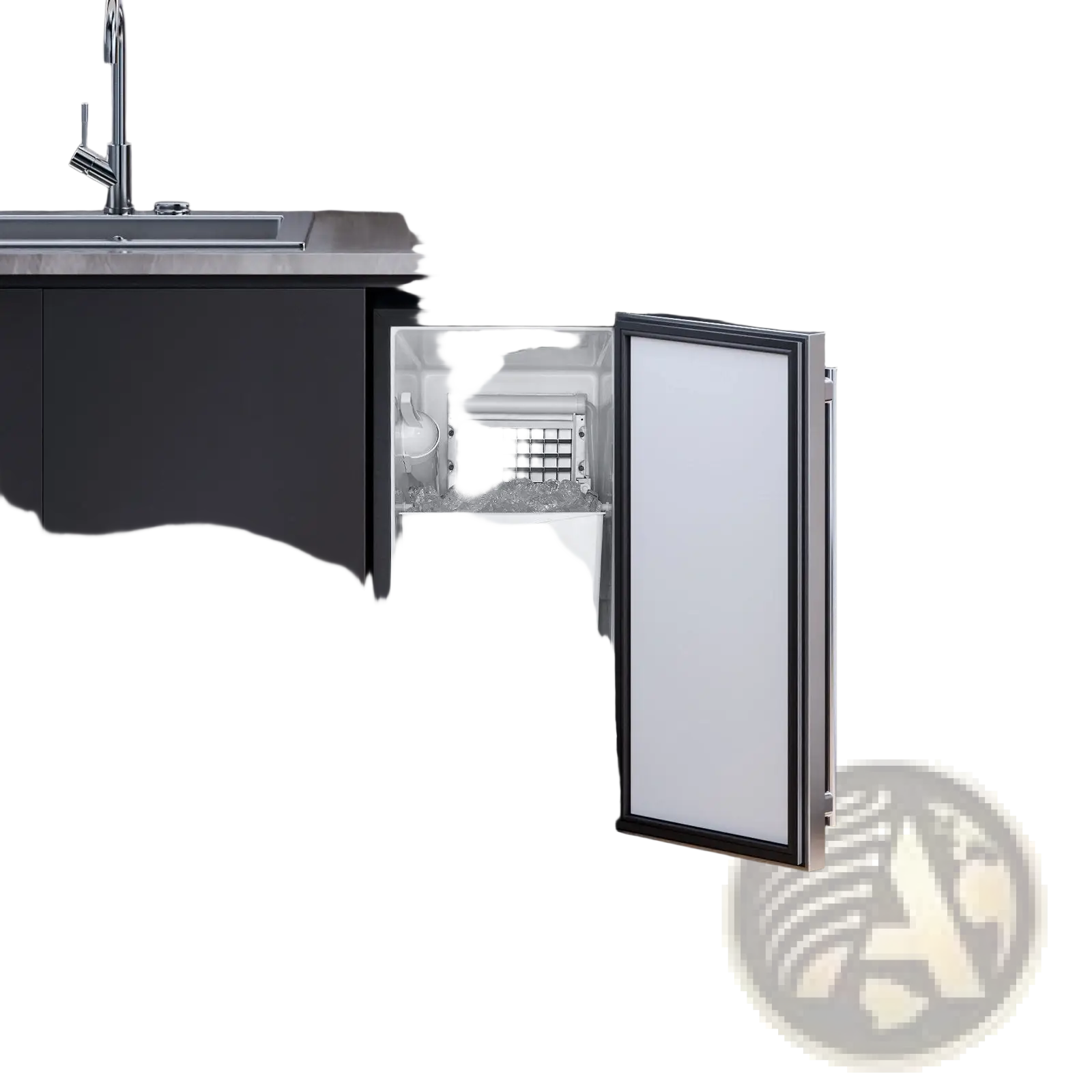 Built-In Ice Maker 50 lbs with Drain Pump & Reversible Door