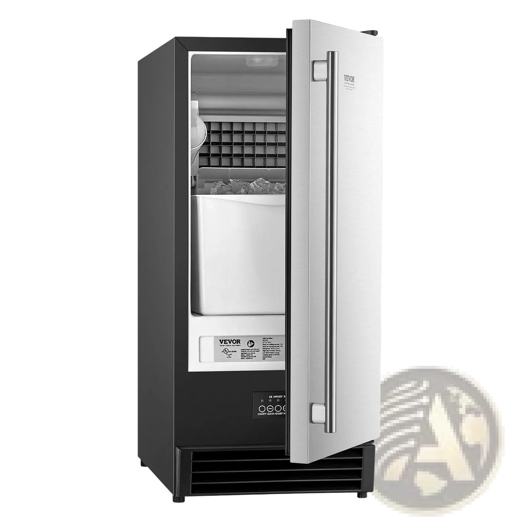 Built-In Ice Maker 50 lbs with Drain Pump & Reversible Door