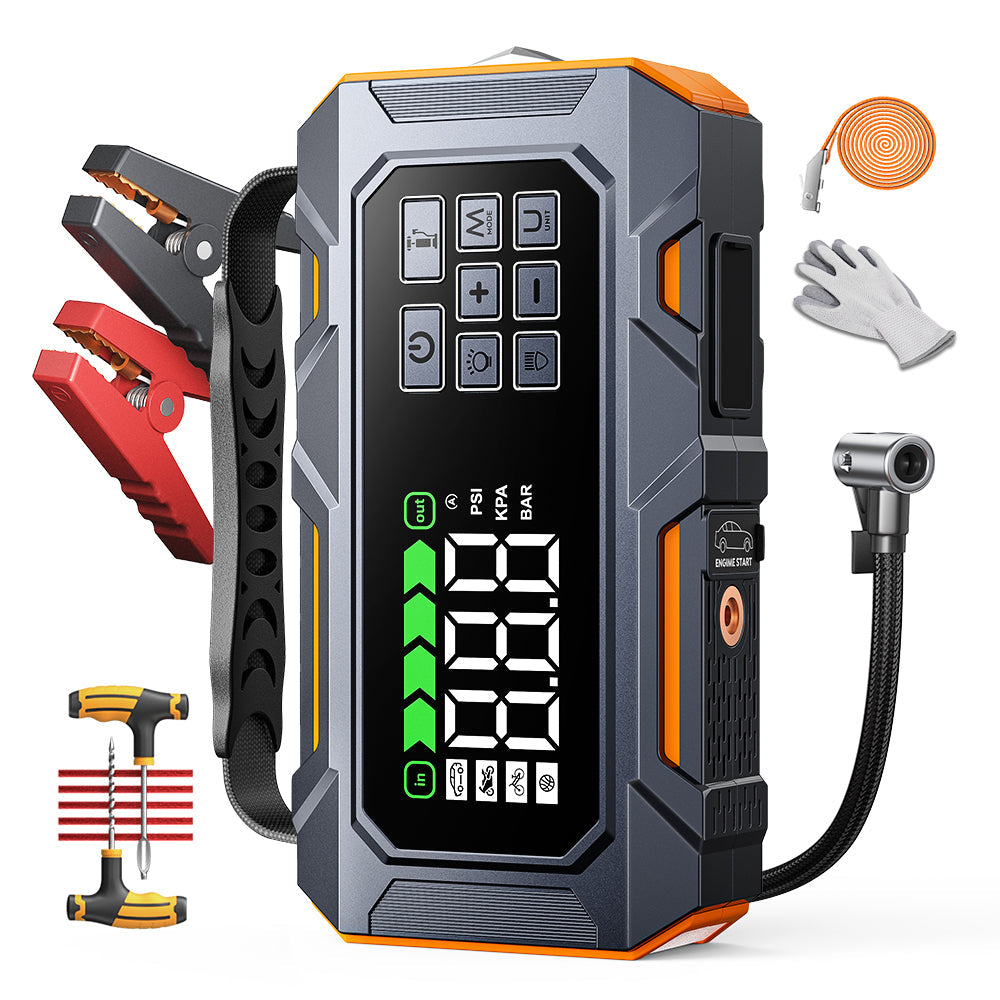 {New Arrival}Buture Beta09 Car Jump Starter 8000A with 160 PSI Air Compressor丨16-in-1 Roadside Kit