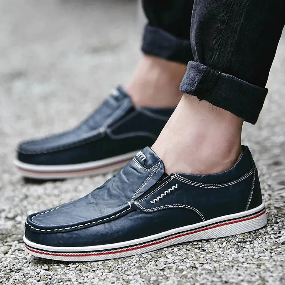 Men’s British Leather Striped-Sole