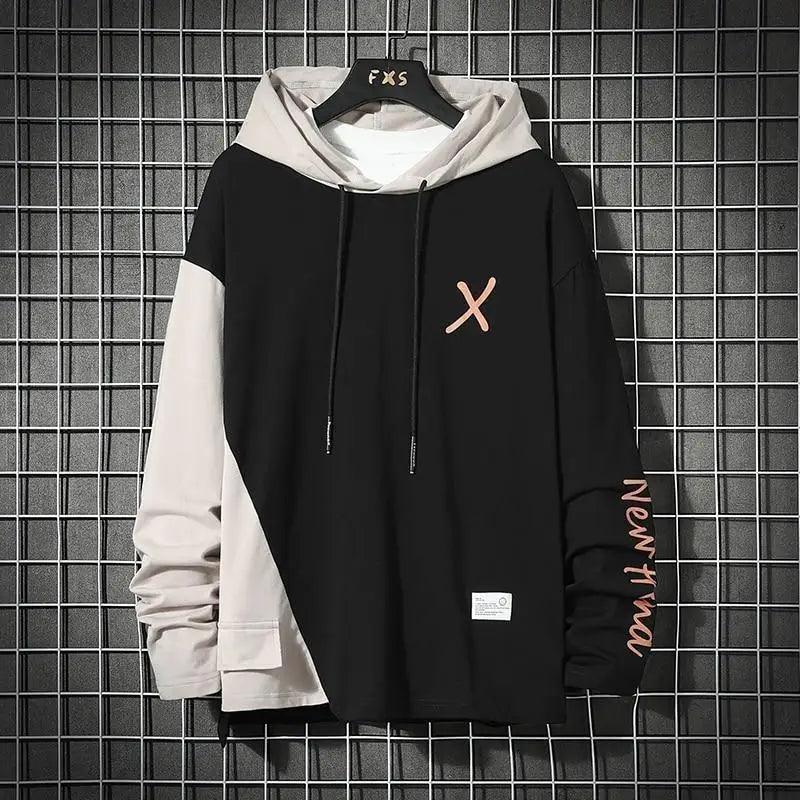 Cool Luxury Striped Hoodie – Men's Premium Fleece Streetwear Sweatshirt