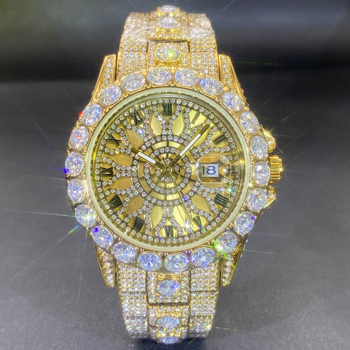 Men's Diamond-Encrusted Hip-Hop Watch – Luxury Style That Commands Attention
