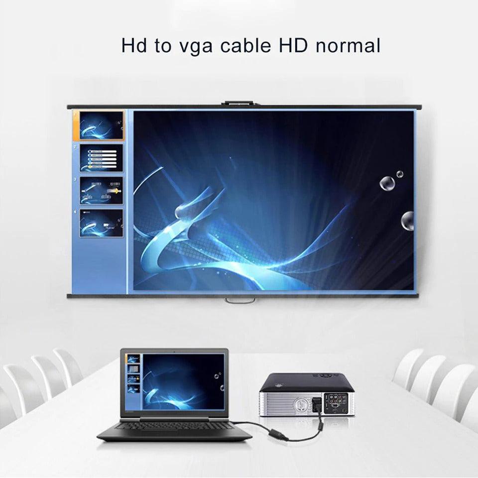 HD 1080P HDMI to VGA Adapter Converter Cable – Gold-Plated HDMI Compatible Adapter