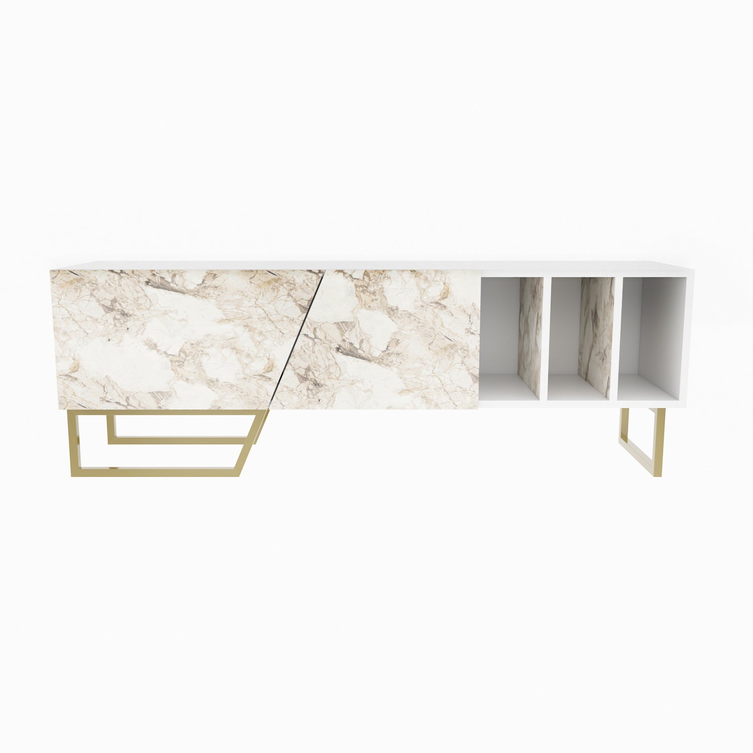 Linossa 59" Modern TV Stand & Media Console – Fits TVs Up to 65"