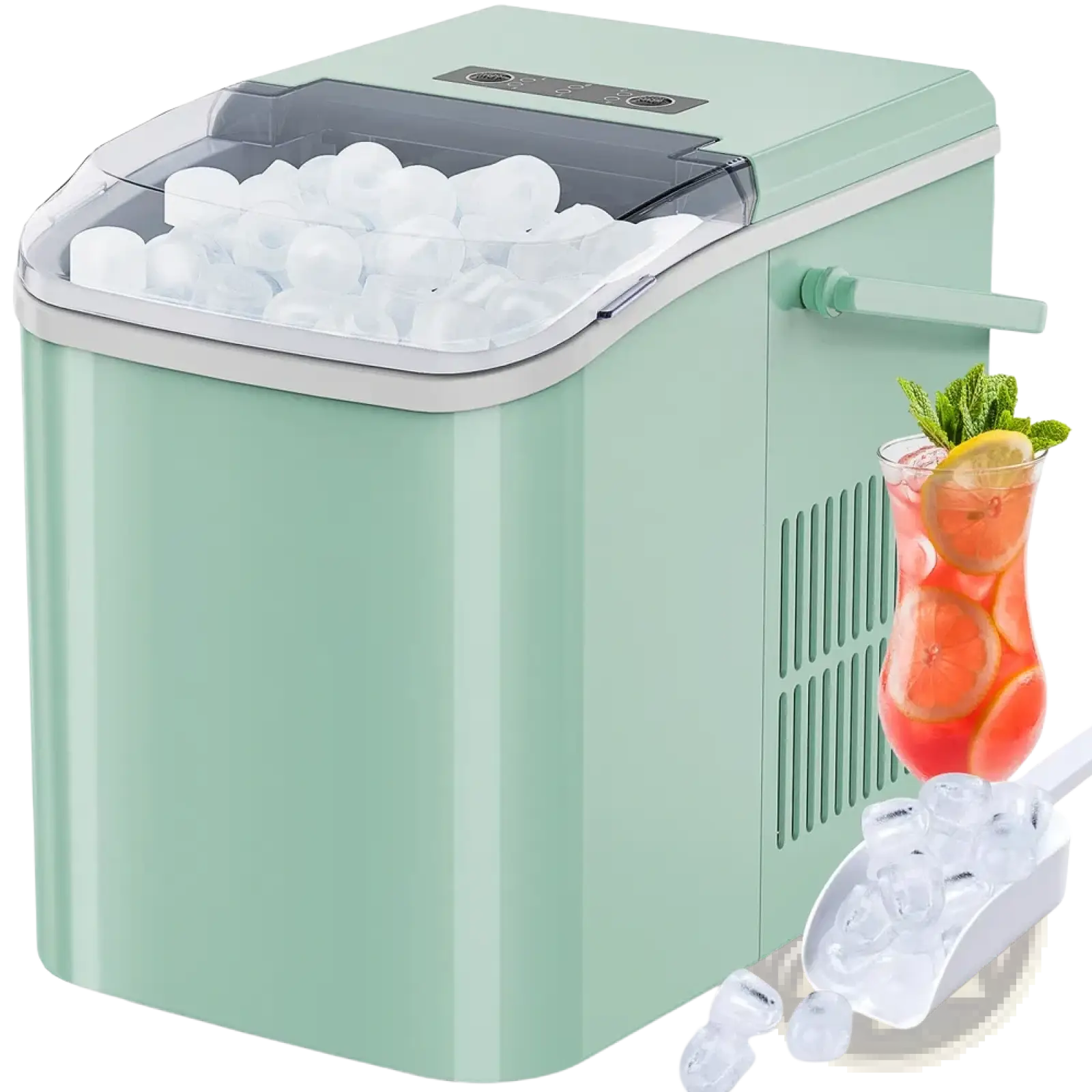 Portable Ice Maker 26 lbs Self-Cleaning Bullet Ice Machine