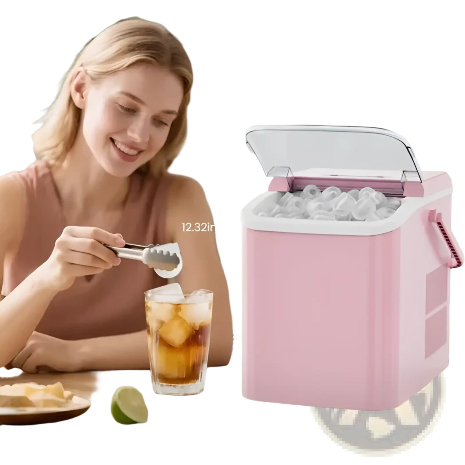 Portable Ice Maker 26 lbs Self-Cleaning Bullet Ice Machine