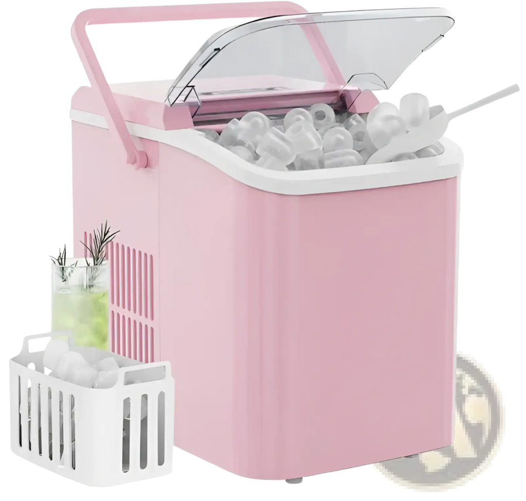 Portable Ice Maker 26 lbs Self-Cleaning Bullet Ice Machine
