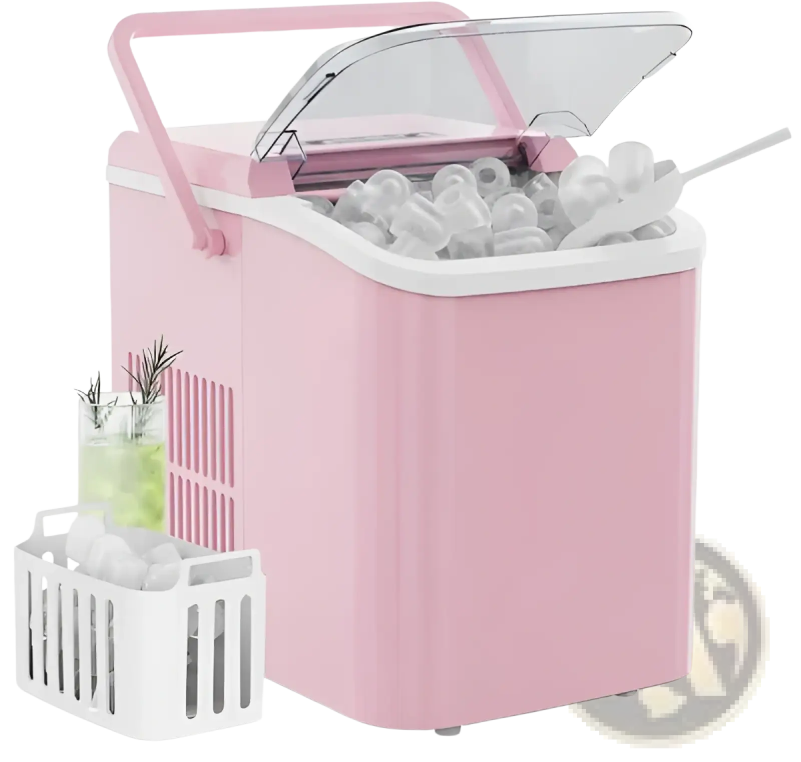 Portable Ice Maker 26 lbs Self-Cleaning Bullet Ice Machine