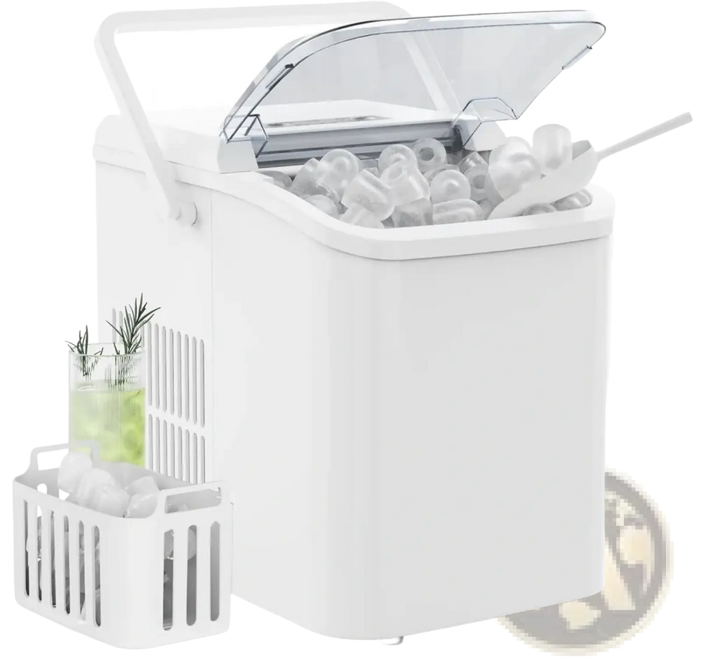 Portable Ice Maker 26 lbs Self-Cleaning Bullet Ice Machine