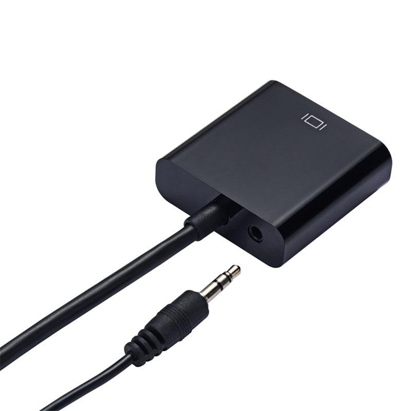 HD 1080P HDMI to VGA Adapter Converter Cable – Gold-Plated HDMI Compatible Adapter