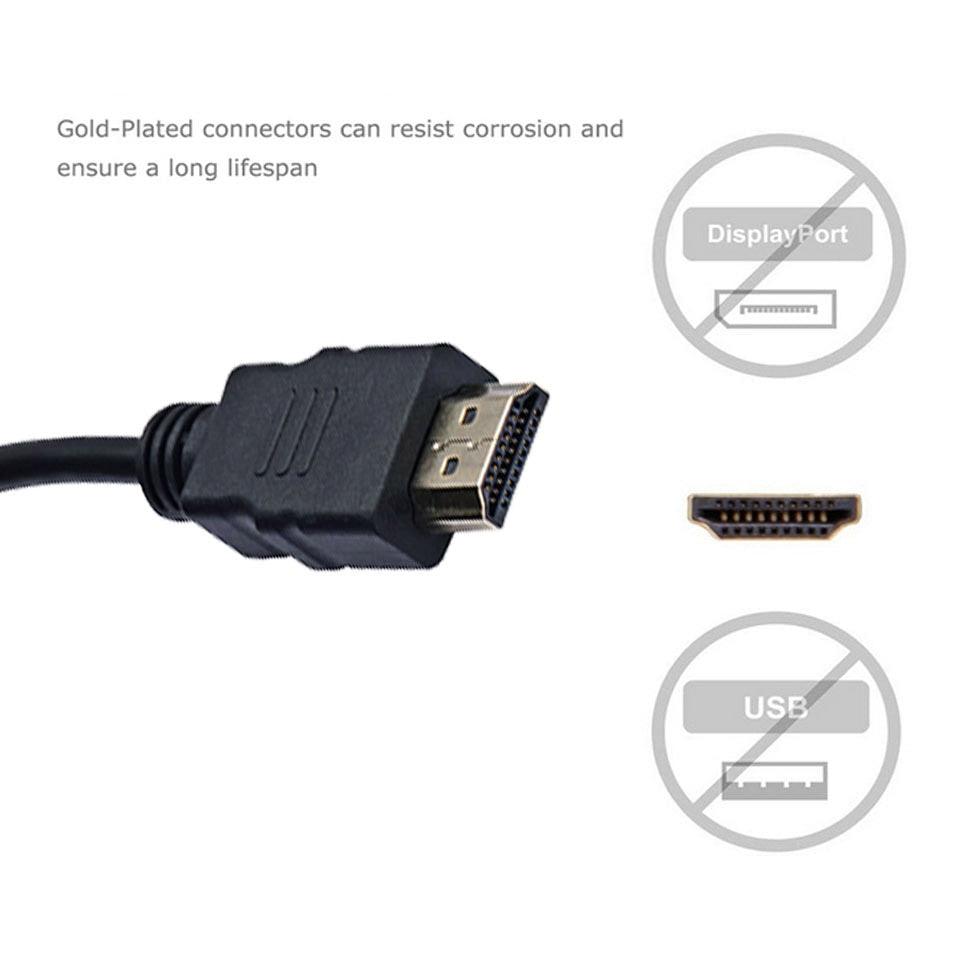 HD 1080P HDMI to VGA Adapter Converter Cable – Gold-Plated HDMI Compatible Adapter