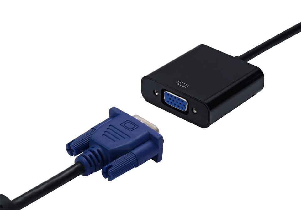 HD 1080P HDMI to VGA Adapter Converter Cable – Gold-Plated HDMI Compatible Adapter