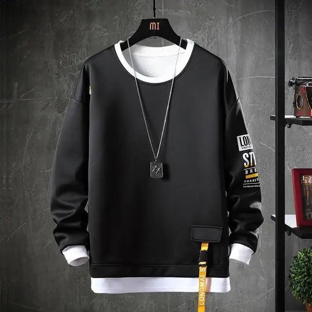 Men's Hip-Hop Streetwear Hoodie – Casual Long Sleeve Fashion Sweatshirt