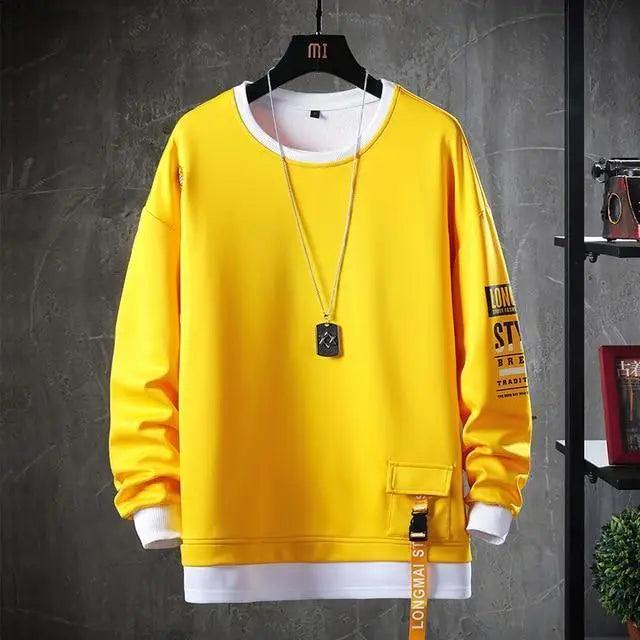 Men's Hip-Hop Streetwear Hoodie – Casual Long Sleeve Fashion Sweatshirt
