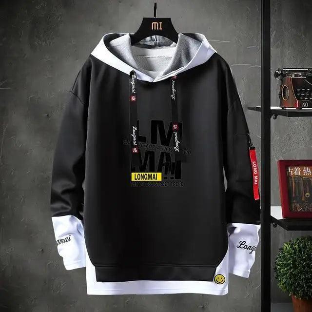 Men's Hip-Hop Streetwear Hoodie – Casual Long Sleeve Fashion Sweatshirt