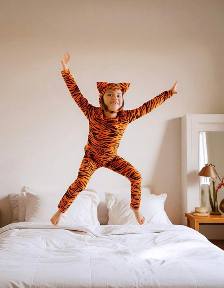 🐯 Tiger Pajama Costume – Cozy, Cute & Wildly Fun!