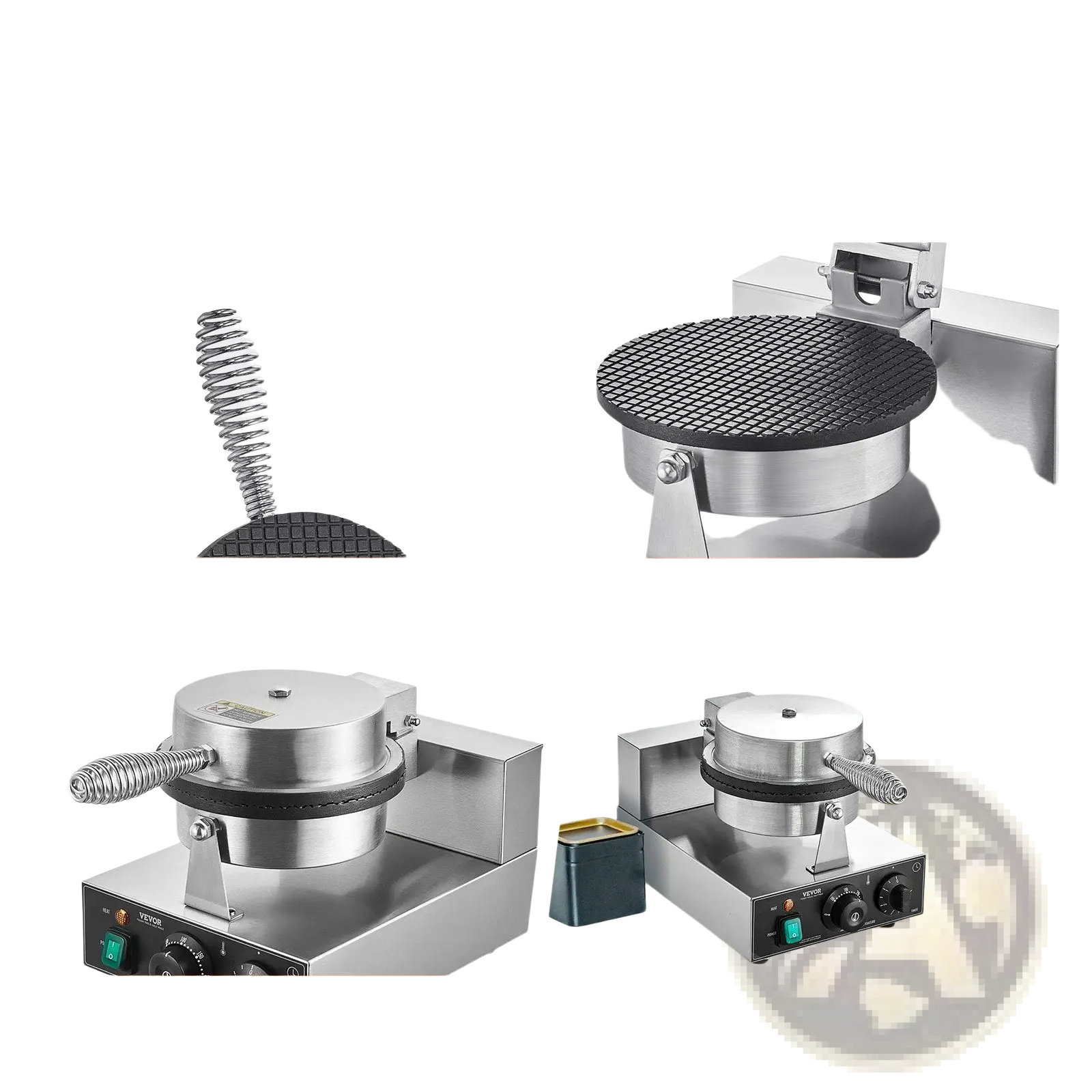 Waffle Cone Maker Electric 1230W Stainless Steel