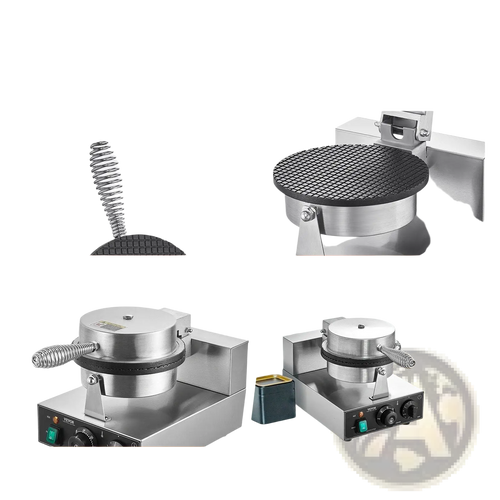 1230W Electric Waffle Cone Maker – Stainless Steel