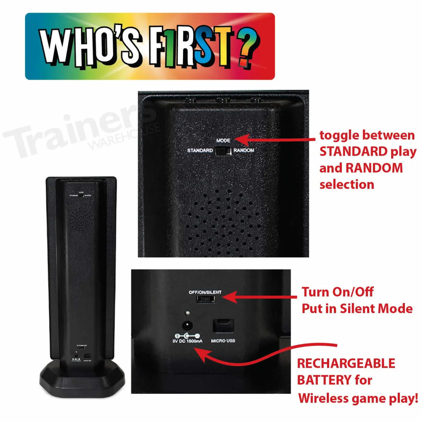 Who's First?® v3 Wireless Game Buzzer System