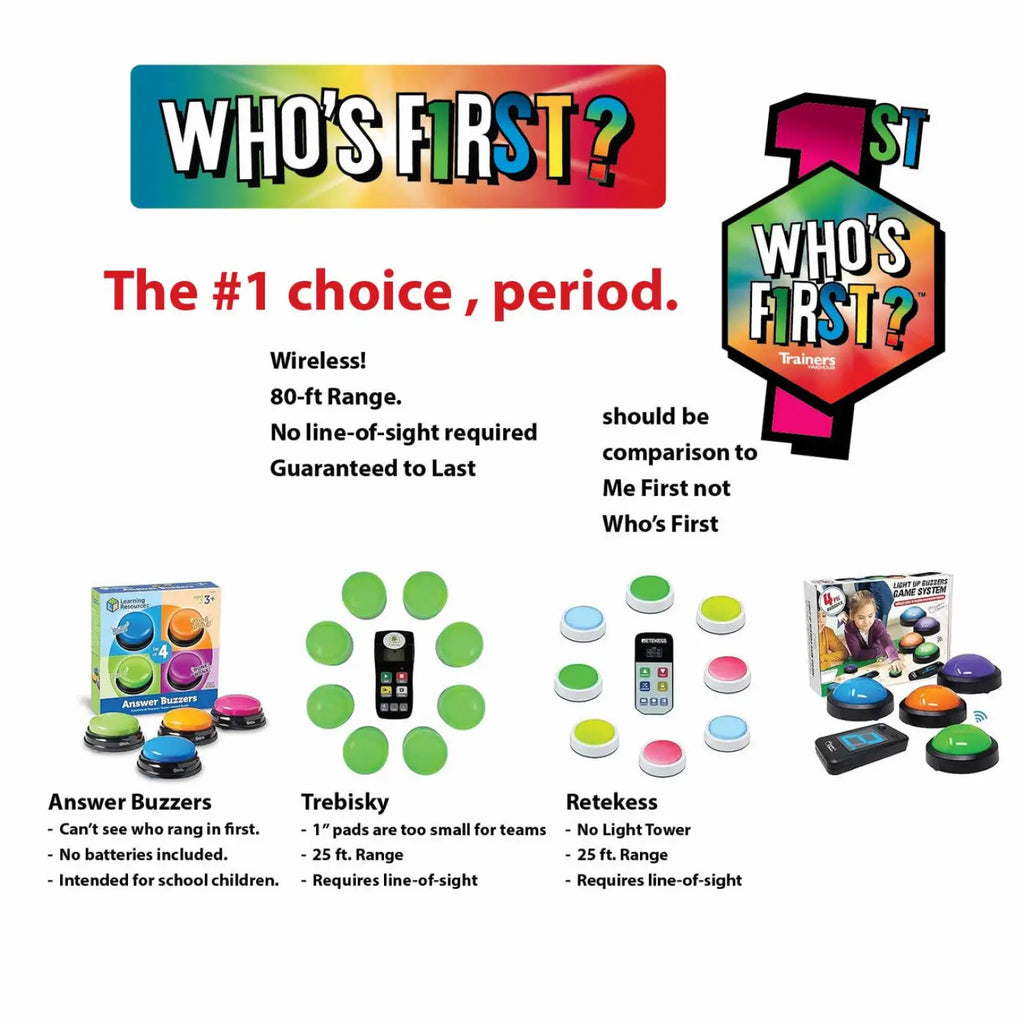 Who's First?® v3 Wireless Game Buzzer System